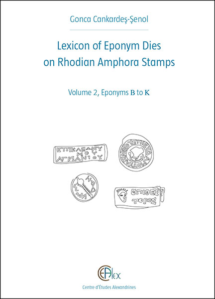This work is the second in a four-volume lexicon of eponym dies stamped on Rhodian amphorae. It contains 1,550 matrices designating 78 eponyms