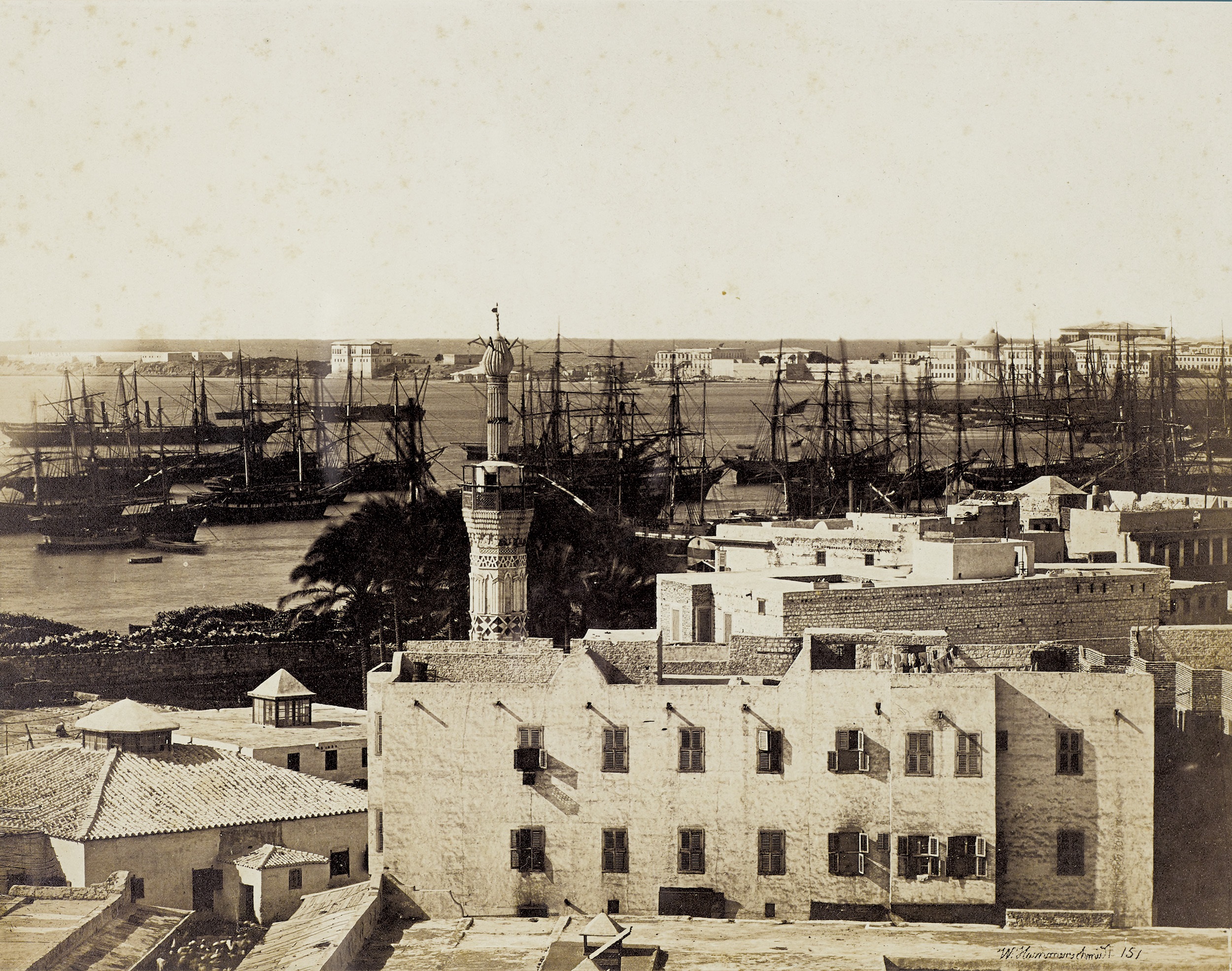 View of the Western Harbour of Alexandria in 1870