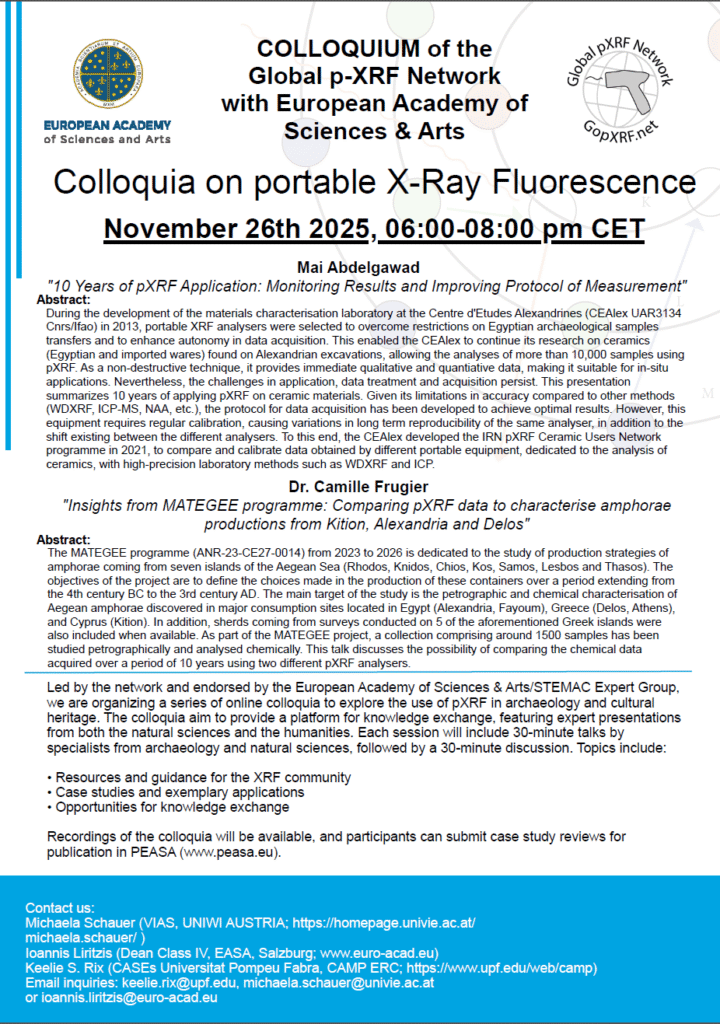 this is a last-minute reminder that we will hold our next Colloquium on 26 November 2025, in partnership with the European Academy of Sciences and Arts.